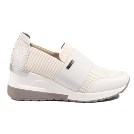 W. Potocki Sneakers da donna con zeppa Potocki bianche bianco