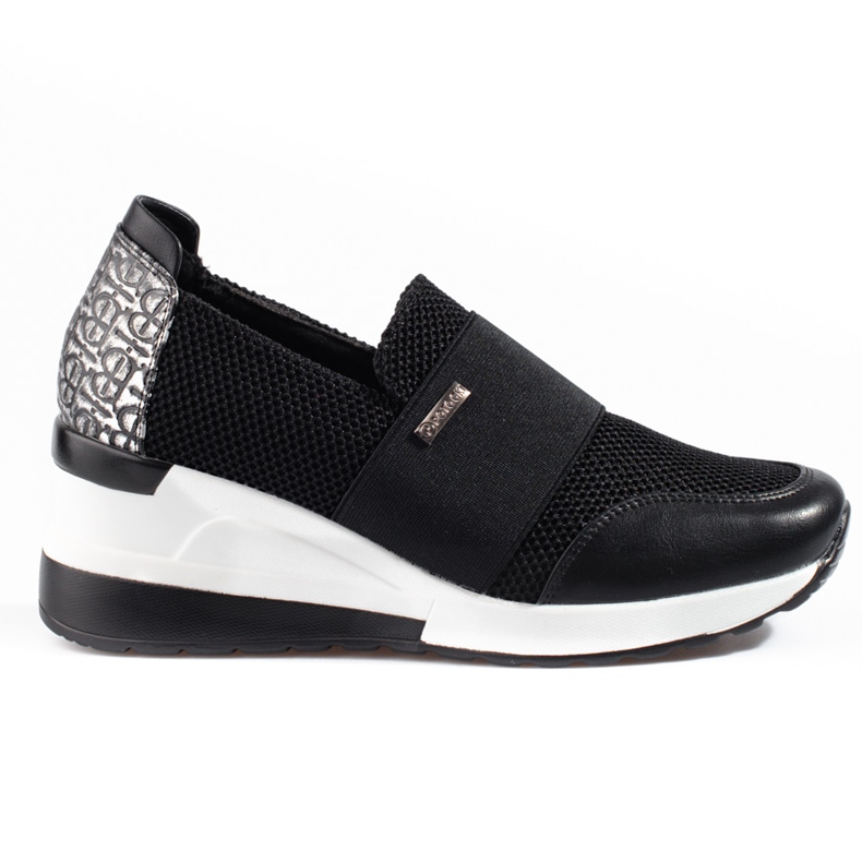 W. Potocki Sneakers nere da donna con zeppa Potocki nero