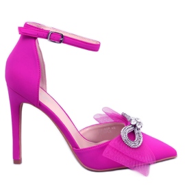 Seastar Triana Scarpe a spillo con fiocco in tulle viola