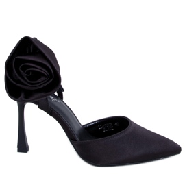 Seastar Spille in raso con fiore Flores Black nero