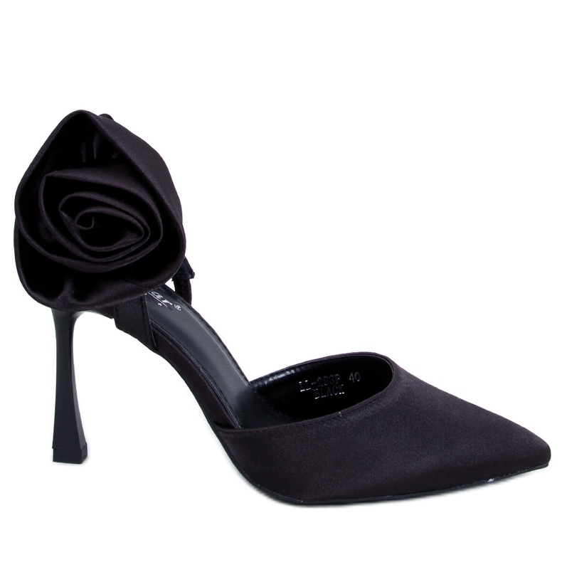 Seastar Spille in raso con fiore Flores Black nero