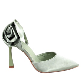 Seastar Spille in raso con fiore Flores Green verde
