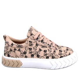 Sneakers da donna a fumetti Navas Beige