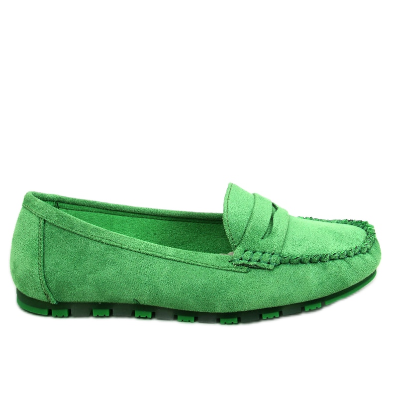 PA1 Mocassini da donna in camoscio verde Anaya
