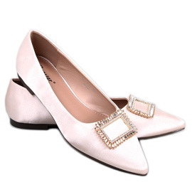 PA1 Eleganti ballerine con pietre Lorella Beige