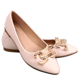 BM Eleganti ballerine con fibbia di Simona Beige