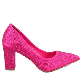 Décolleté tacco alto con pietre Marisa Fucsia rosa