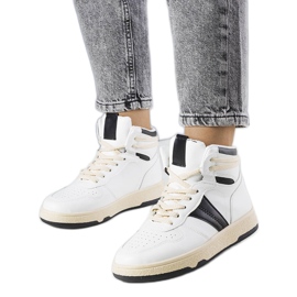Sneakers alte bianche e nere di Robin bianca