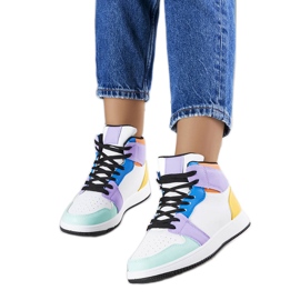 Sneaker alta Kari blu bianca