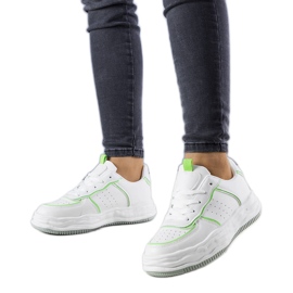 Sneakers bianche con inserti verdi di Nettie bianco