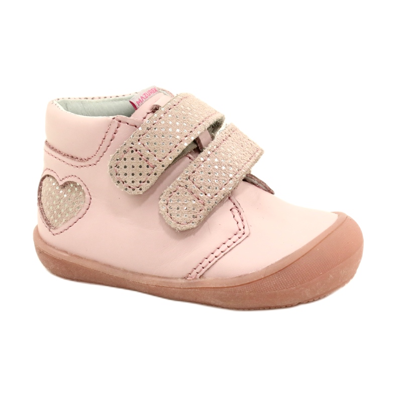 Stivali Velcro Mazurek 1341 Pink Glitter Heart rosa