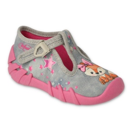 Scarpe per bambini Befado 110P467 rosa grigio