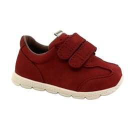 Scarpe per bambini in pelle casual Mazurek 1362 Velcro rosso