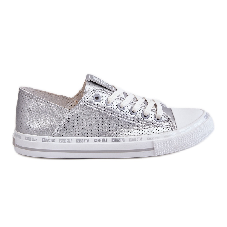 Sneakers Basse da Donna in Pelle Big Star LL274016 Argento d'argento