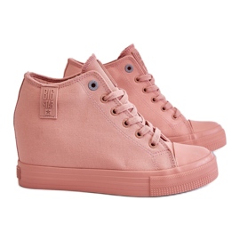 Sneakers alte con zeppa nascosta Big Star LL274036 Rosa