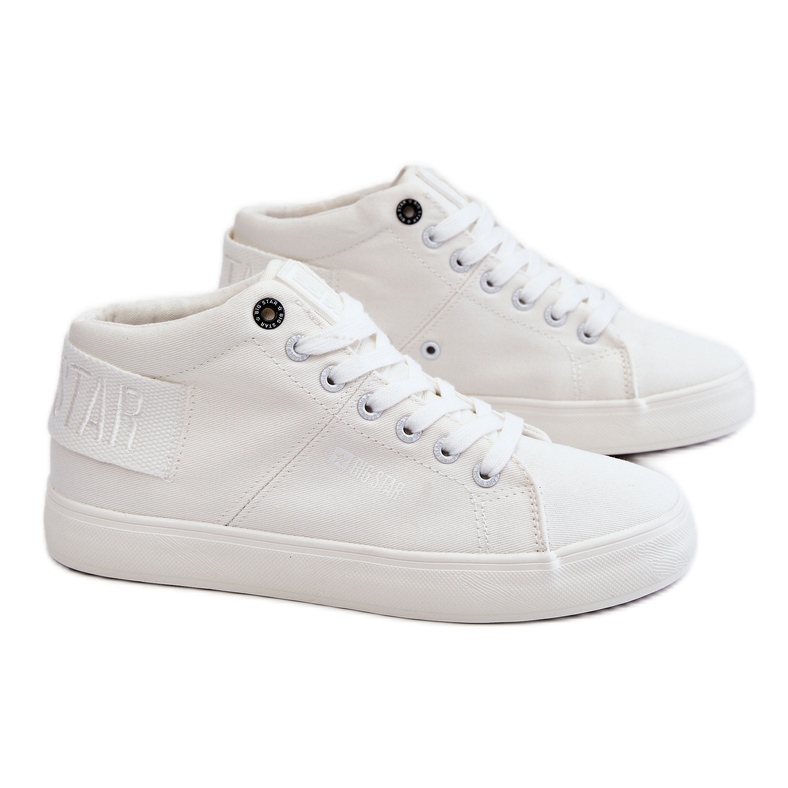 Sneakers alte classiche da donna Big Star LL274002 Bianche bianca