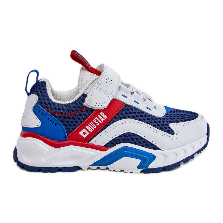 Scarpe Sportive da Bambino Con Velcro Big Star JJ374259 Bianche e Blu Navy multicolore