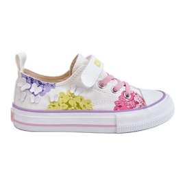 Sneakers basse con velcro da bambino Big Star LL374061 Bianche bianca multicolore