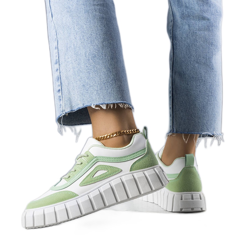 Sneaker con plateau verde di Robyn