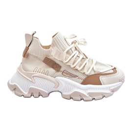 Sneakers Slip-on Calzino Donna Beige Keaton