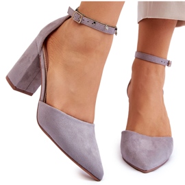 PS1 Décolleté con tacco in camoscio Grigio Lexie