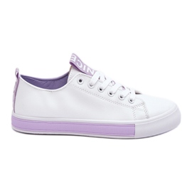 Sneakers Classiche Donna Bianco-Viola Ville bianca