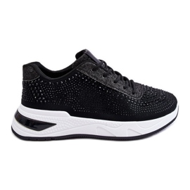Sneakers Donna Con Zirconi Nere Raiden nero