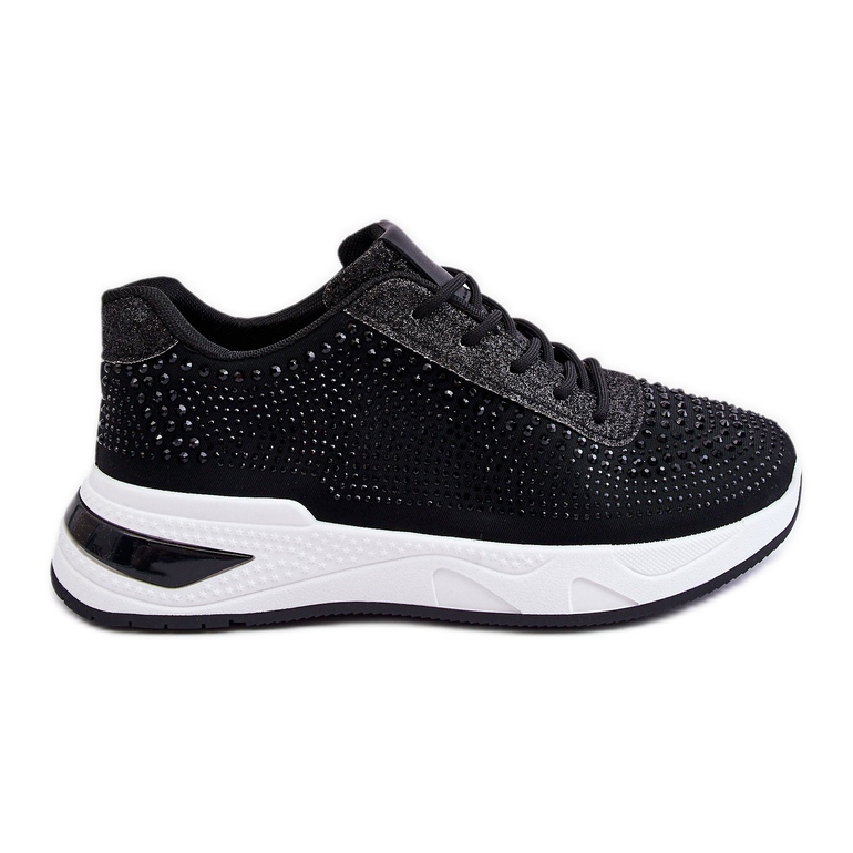 Sneakers Donna Con Zirconi Nere Raiden nero