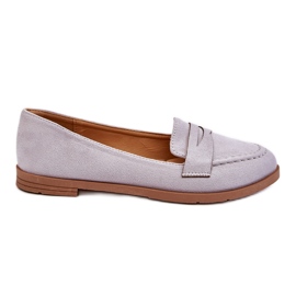 PS1 Comodi Mocassini Da Donna In Pelle Scamosciata Grigio Lucca