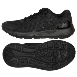 Under Armour Bgs Surge 3 Jr. 3024989 002 scarpe da corsa nero
