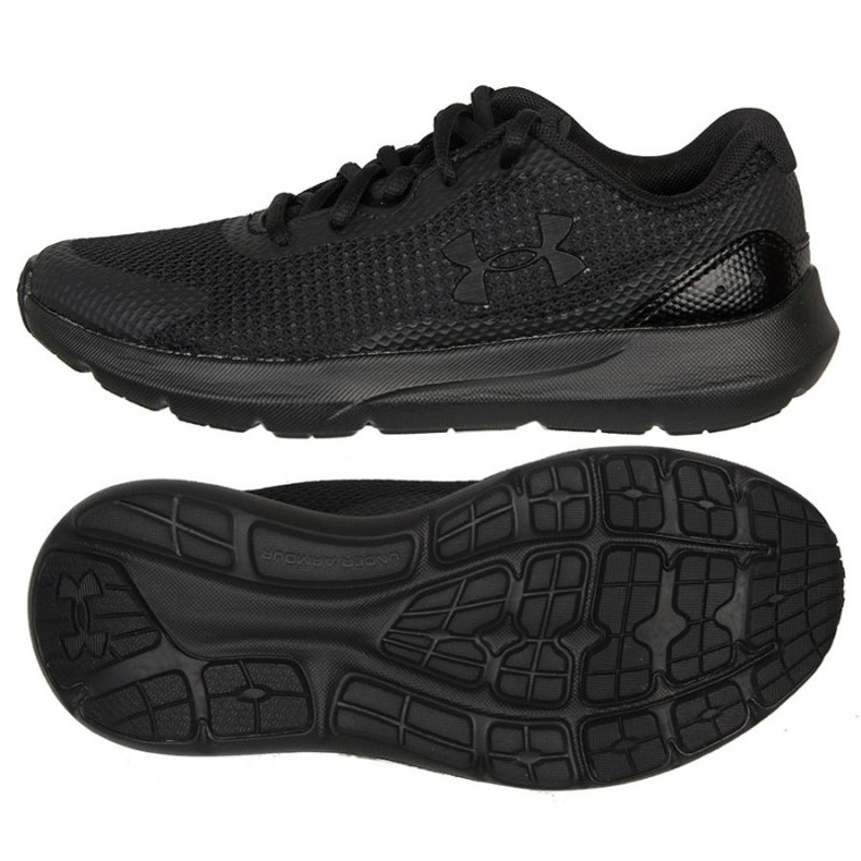 Under Armour Bgs Surge 3 Jr. 3024989 002 scarpe da corsa nero