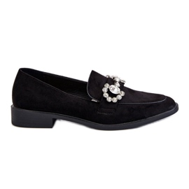 PS1 Eleganti mocassini in camoscio nero Aliya