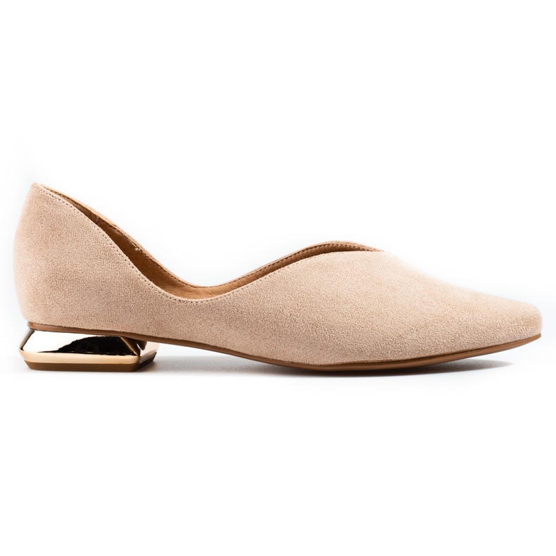 W. Potocki Ballerine da donna in camoscio Potocki beige