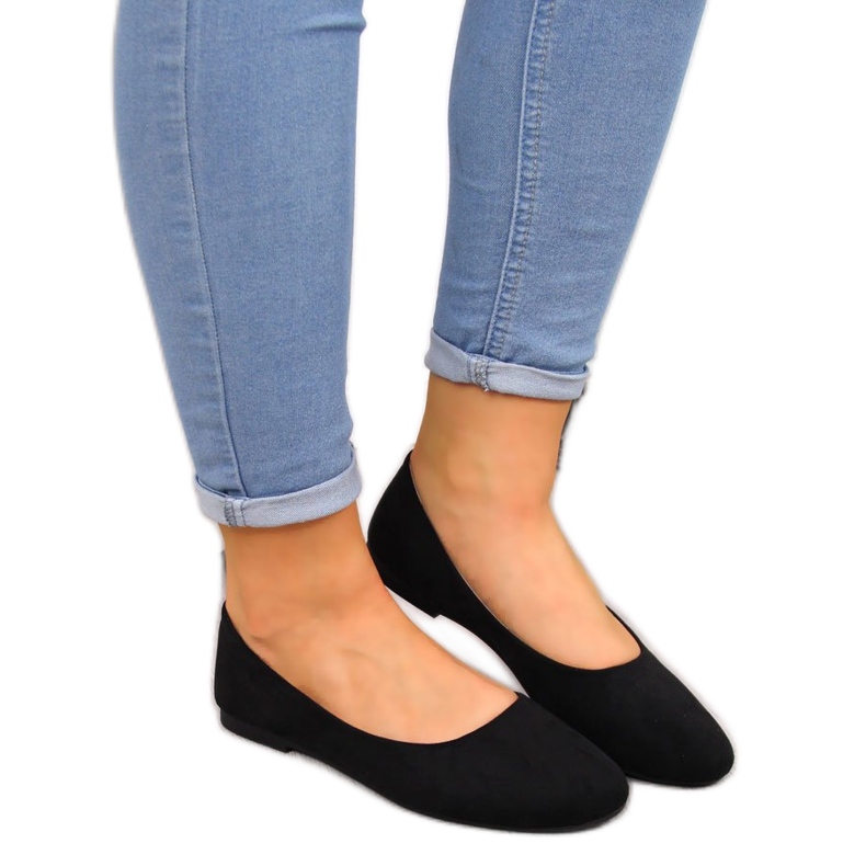 Ballerine da donna in camoscio nero eVento 9BL02-1031