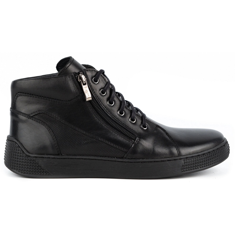 Kampol Sneakers da uomo in pelle 120SW nere nero