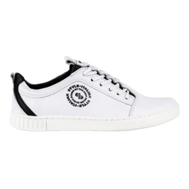 Polbut Scarpa casual da uomo in pelle 2121 bianca bianco