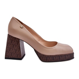Décolleté in pelle alla moda Laura Messi 2599 Beige
