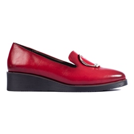 W. Potocki Scarpe con zeppa basse rosse da donna di Potocki rosso