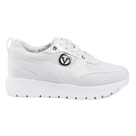 Vinceza scarpe sportive da donna sulla piattaforma bianche bianco