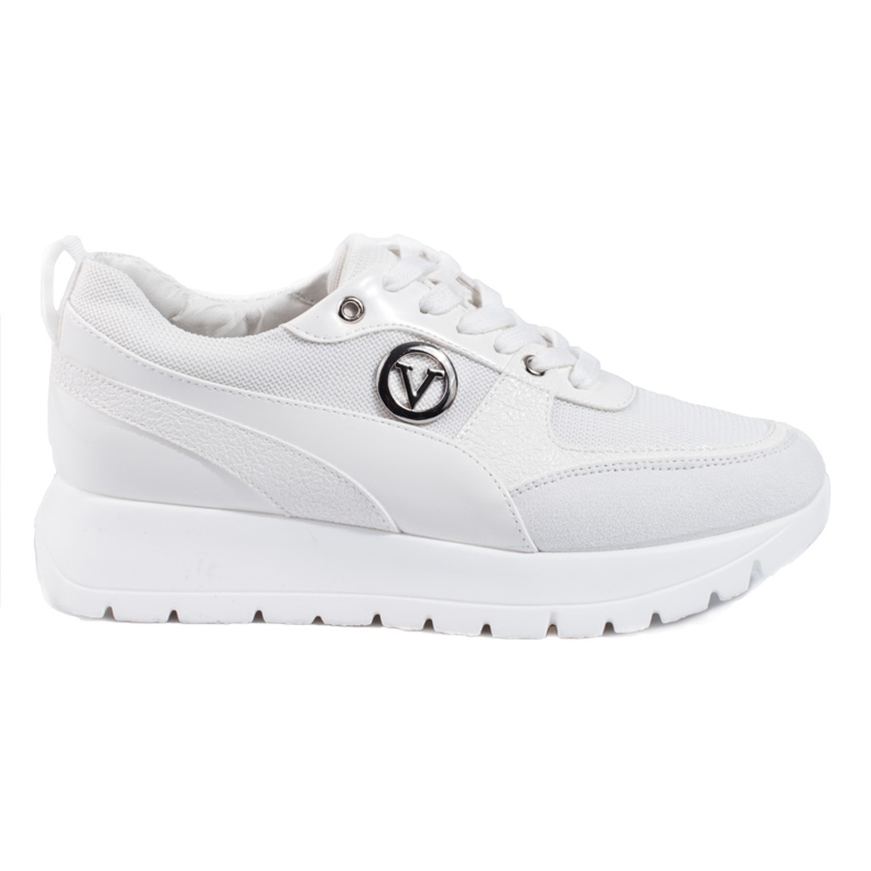 Vinceza scarpe sportive da donna sulla piattaforma bianche bianca
