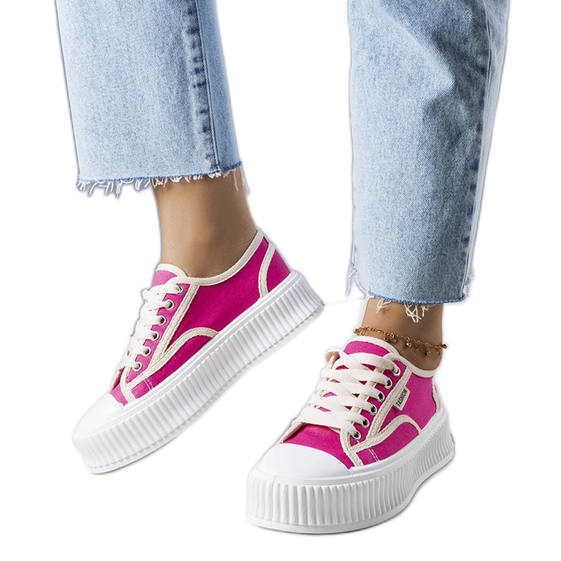 PA1 Sneakers con plateau rosa scuro di Connie