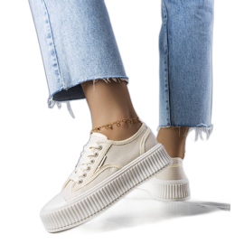 PA1 Sneaker beige con plateau di Connie