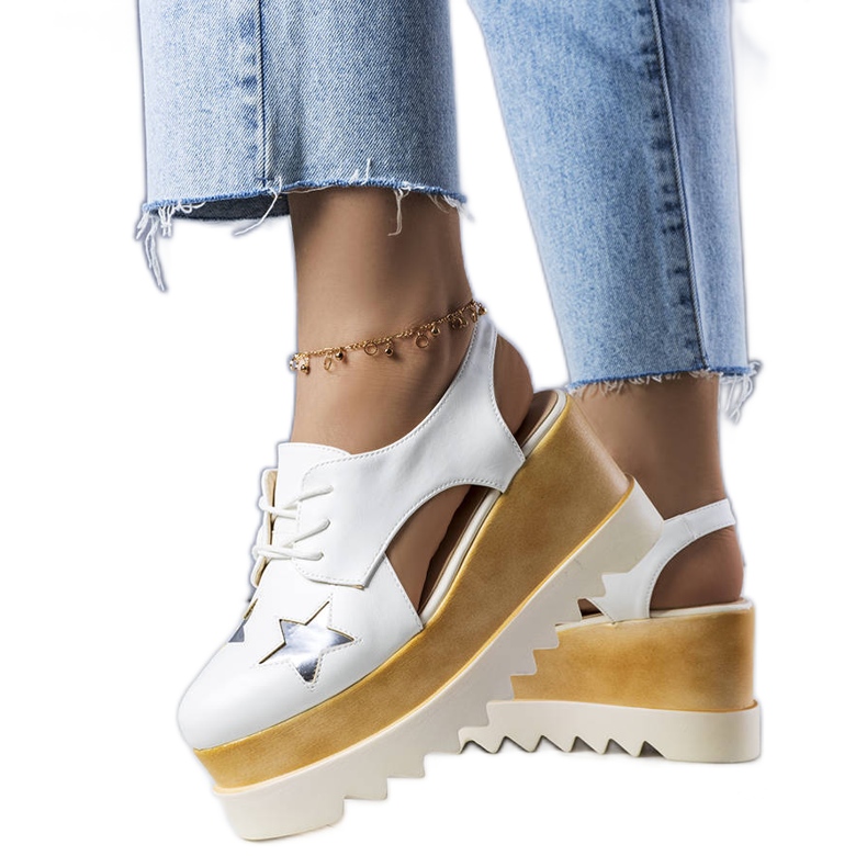 Scarpe con zeppa bianche di Joan bianca