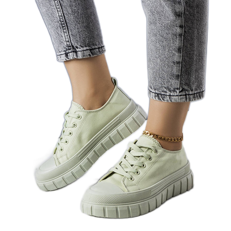 BM Sneaker con plateau di colore verde di Laverne