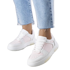 Sneaker Kristie rosa con plateau bianco