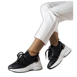 Sneaker con zeppa di colore nero di Ann