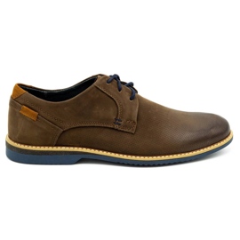 KOMODO Scarpe casual da uomo in pelle 859L marrone