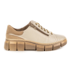 WASAK Scarpe da donna sneakers in pelle 0663W beige