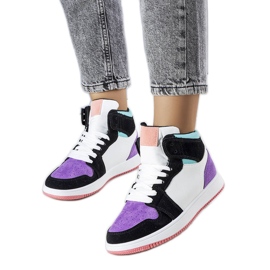 Sneaker alte viola di Kari