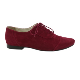 Stringate da donna in pelle Angello bordeaux multicolore